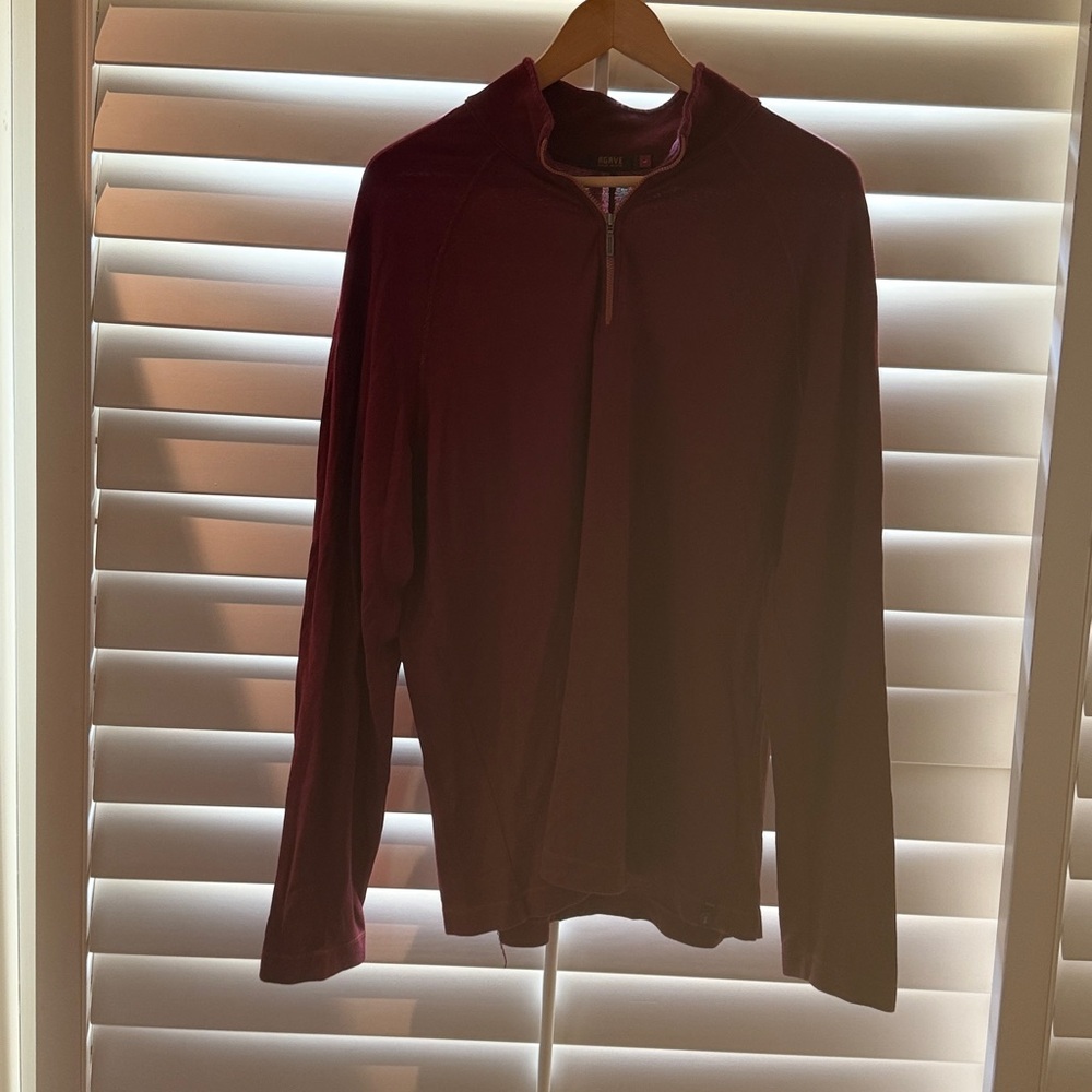 Agave Burgundy Quarter-Zip Pullover